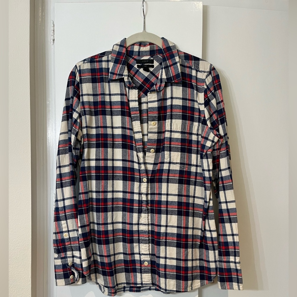 J. Crew Red and Blue Plaid Shirt